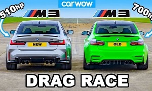 2021 BMW M3 Drag Races Tuned Old M3 With 700 HP, Obliteration Is Total