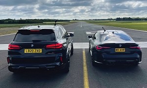 2021 BMW M4 Competition Takes On BMW X5 M, Drag Race Is Brutal