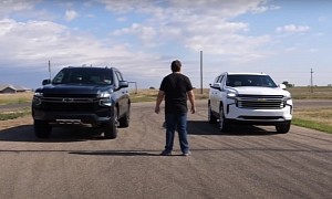 2021 Chevy Suburban Drag Races 2021 Chevy Tahoe, Earth Loses