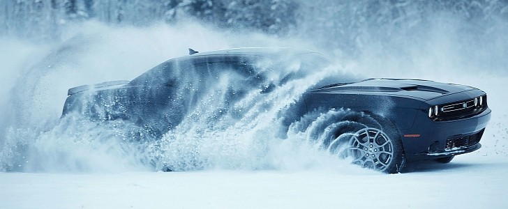 Dodge Challenger GT AWD in the snow