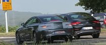 2021 E-Class Coupe Facelift Spied Next to CLS, Makes for Easy Comparison