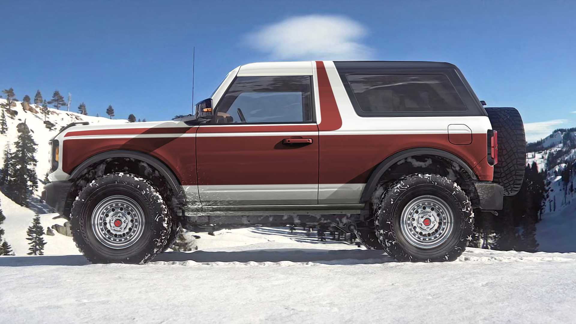 2021 ford bronco rendered back to the past looks like