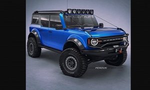 2021 Ford Bronco Rendered in 15 Exterior Colors and With Jurassic Park Livery