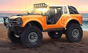 2021 Ford Bronco Rendered with "Offroad" Ford Performance Parts