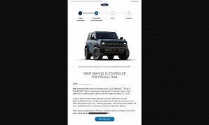 2021 Ford Bronco “Scheduled for Production” Email Previewed