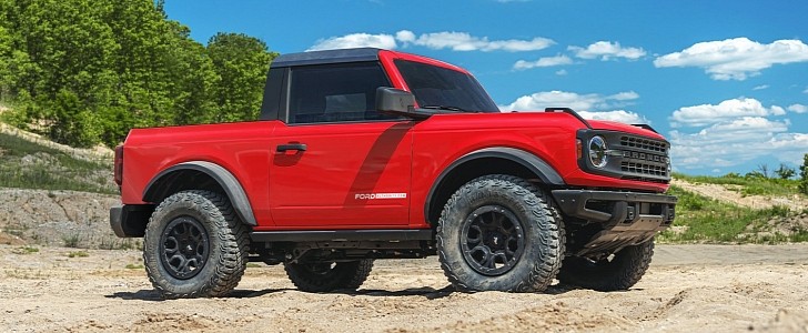 2021 Ford Bronco two-door pickup truck rendering by Ford Authority