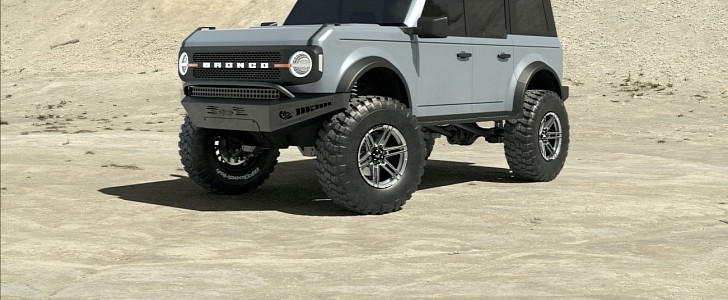 2021 Ford Bronco V8 swap rendering by PaxPower