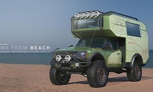 2021 Ford Bronco “Work From Beach” Rendering Isn’t Your Typical Camper Truck