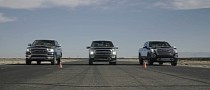 2021 Ford F-150 Hybrid Drag Races HEMI V8 Ram 1500 and 6.2L V8 GMC Sierra 1500