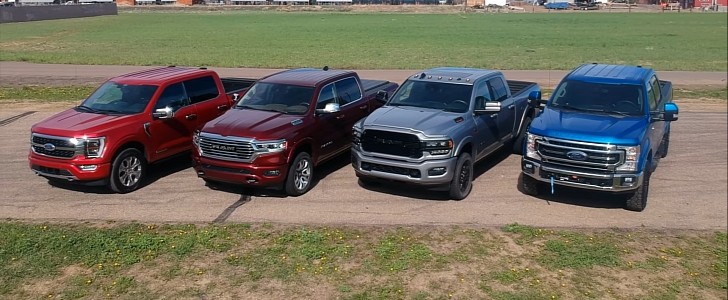 It's Ford vs. Ram! Which Of These FOUR Light & Heavy Duty Trucks Rules The Drag Strip?