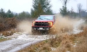 2021 Ford F-150 Raptor Fights Water, Ice, Snow to Trailer-Prove Its Winter Mettle