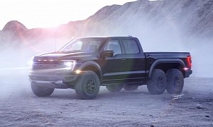 2021 Ford F-150 Raptor Gets Turned Into 6x6 Behemoth via Unofficial Rendering