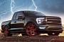 2021 Ford F-150 SVT Lightning Imagined With GT500 Engine and Red Wheels