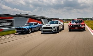 2021 Ford Mustang Mach 1 On the Move with Its Ancestors Is Today’s Dose of Cool