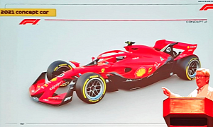 2021 Formula 1 Ferrari Concept Car Shown by Ross Brawn in Singapore