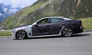 2021 Genesis G70 Facelift Photographed With Kia Stinger Wheels, Brembo Brakes