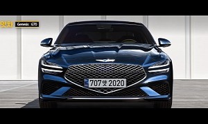 2021 Genesis G70 Facelift Rendered With Brand’s New Quad Lamps and Crest Grille