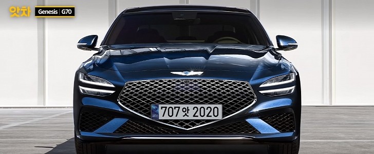2021 Genesis G70 facelift rendering