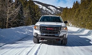 2021 GMC Canyon AT4 Launched in the Mountains Because Off-Road Is Its Game