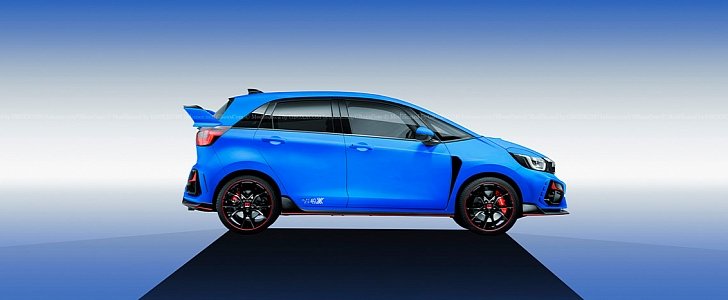 21 Honda Fit Type R Rendering Has Silly Wing Will Never Happen Autoevolution