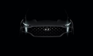 2021 Hyundai Santa Fe Grins in Official Teaser, Confirmed to Be Electrified