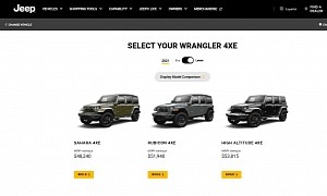 2021 Jeep Wrangler 4xe Configurator Goes Live, Plug-In Option Costs From $48,240