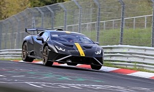 2021 Lamborghini Huracan STO Gets Air During Nurburgring Lap Record Attempt