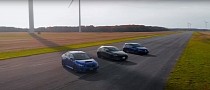 2021 Mazda 3 Turbo vs VW Golf R vs Subaru WRX Drag Race Shows There's a Newcomer