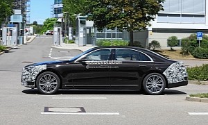 2021 Mercedes-Benz S-Class W223 Spied Nearly Naked in Germany