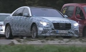 2021 Mercedes S-Class Shows "More Headlight" and Potential AMG Line Kit