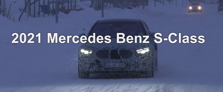 2021 Mercedes S-Class Shows Rear Wheel Steering at Work in Winter Testing