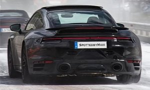 2021 Porsche 911 Turbo Spotted in Traffic, Looks Ready For Debut