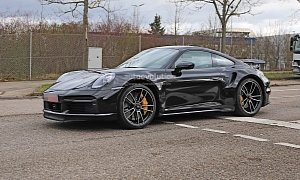 2021 Porsche 911 Turbo S 992 Spied Almost Naked Ahead of Geneva with 650 HP