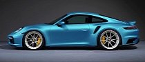 2021 Porsche 911 Turbo S Slammed on Anrky Wheels, Looks Sleek