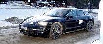 2021 Porsche Taycan Cross Turismo Shows More Skin During Cold-Weather Testing