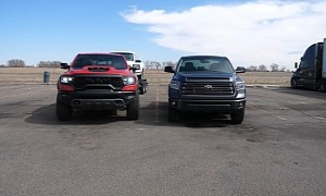 2021 Ram 1500 TRX Shames the 2021 Toyota Tundra in MPG Towing Test