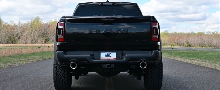 2021 Ram 1500 TRX cat-back exhaust upgrade from AWE Tuning