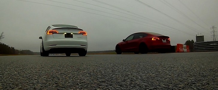 TESLA MODEL 3 DRAG RACE - 2021 VS 2018 PERFORMANCE - Is the 2021 faster in a drag race?