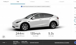 2021 Tesla Model Y Standard Range Is Cheapest at $41,990, EPA Drops to 244 Miles