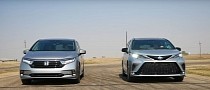 2021 Toyota Sienna Drag Race Honda Odyssey in Minivan Performance War