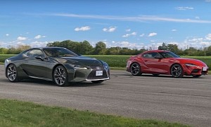 2021 Toyota Supra Drag Races Lexus LC500, Sibling Rivalry Gets Violent