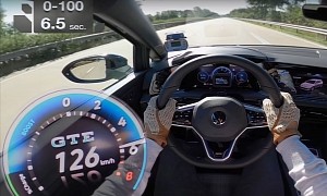 2021 Volkswagen Golf 8 GTE Hybrid Hot Hatch Hits 143 MPH in Autobahn Test