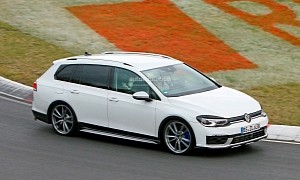 2021 Volkswagen Golf R Variant Photographed With Blue Front Brake Calipers