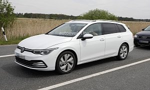 2021 Volkswagen Golf Variant Spied Undisguised Ahead of Debut