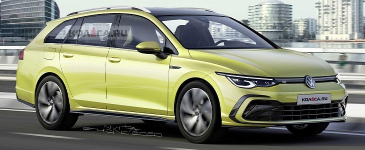 2021 Volkswagen Golf Variant / SportWagen Gets Accurate but Boring Rendering