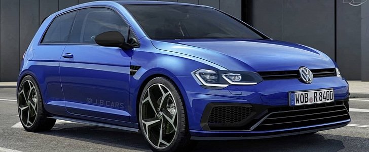 2021 VW Golf R Rendering Is All About the Headlights