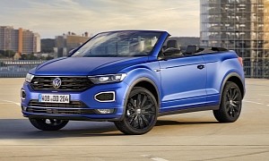 2021 VW T-Roc Cabriolet R-Line Edition Blue Is One Costly Open-Top Crossover
