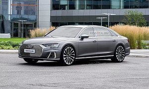 2022 Audi A8 Horch Rendered With Chintzy Grille, Fake Exhaust Tips