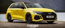 2022 Audi RS 3 Avant Rendered as a Family-Oriented Corner Carver