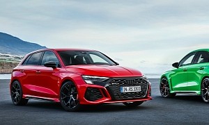 2022 Audi RS 3 Keeps the 2.5 TFSI and 400 PS, Upgrades the Styling and Torque